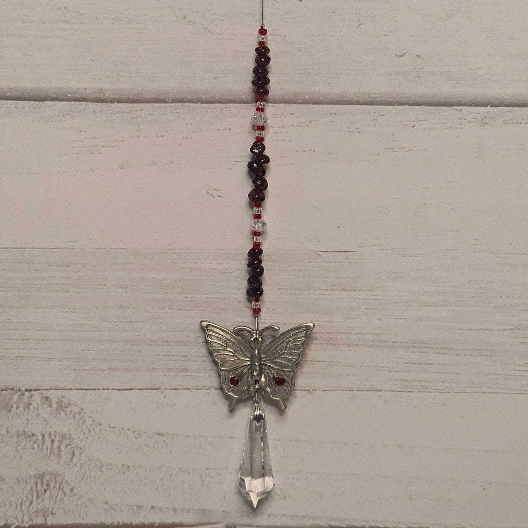 Sun Catchers - Garnet Butterfly