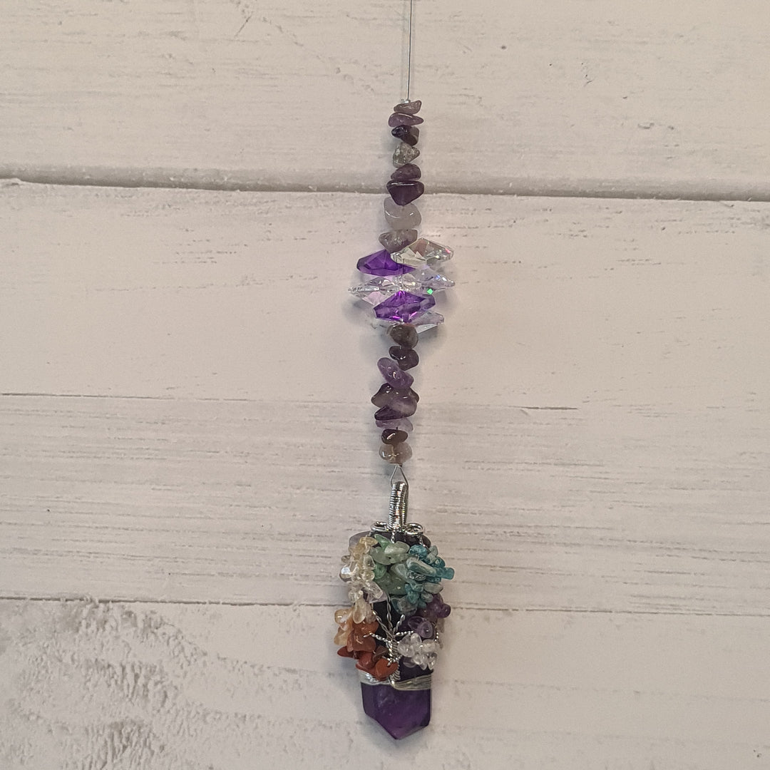Sun Catchers - Amethyst Tree of Life Point