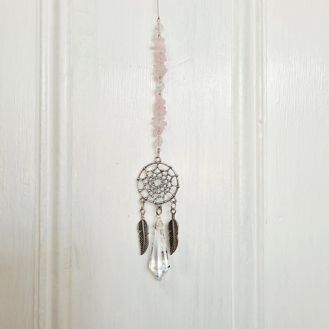 Sun Catchers - Rose Quartz Dream Catcher