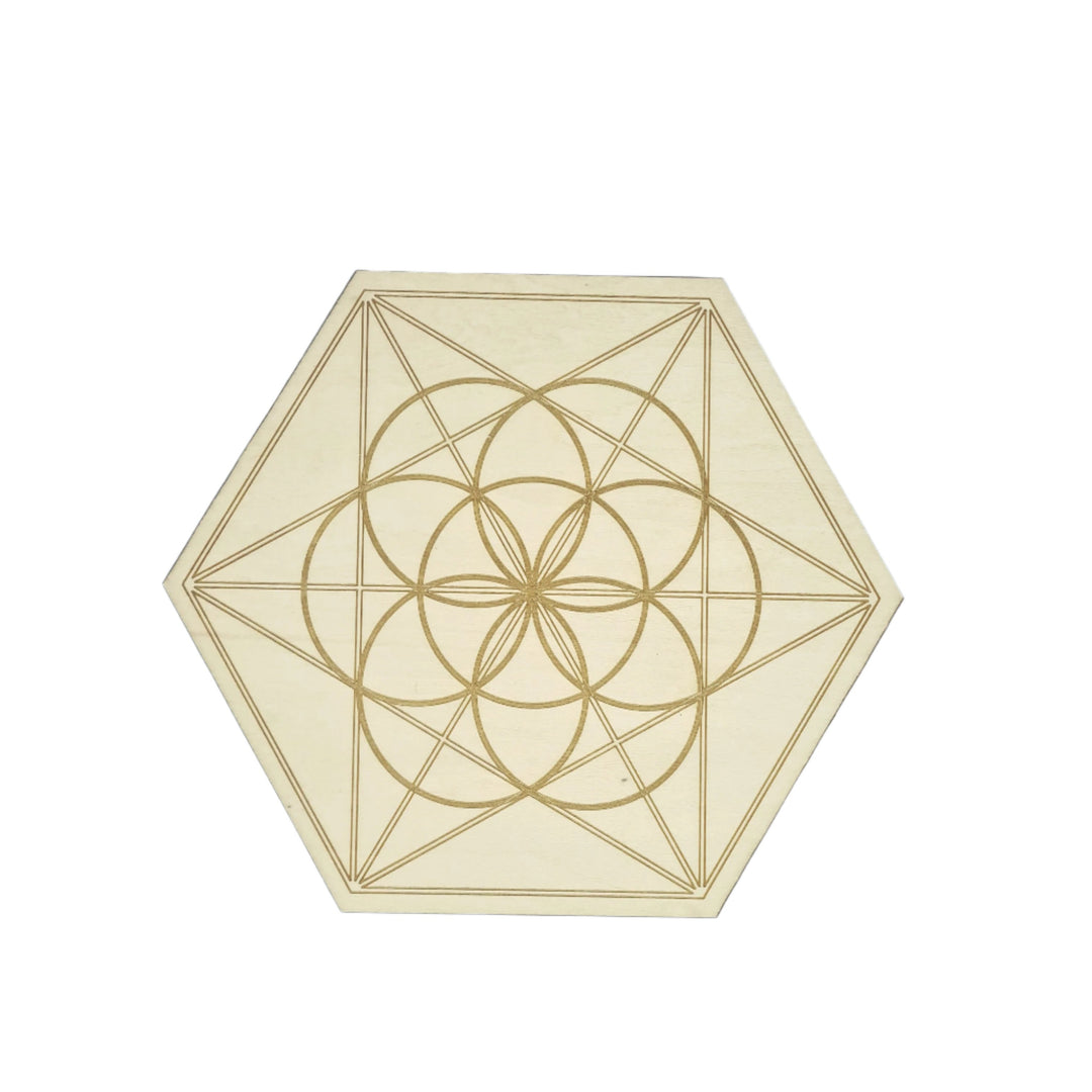 Crystal Grid - Seed of life with the Merkaba.