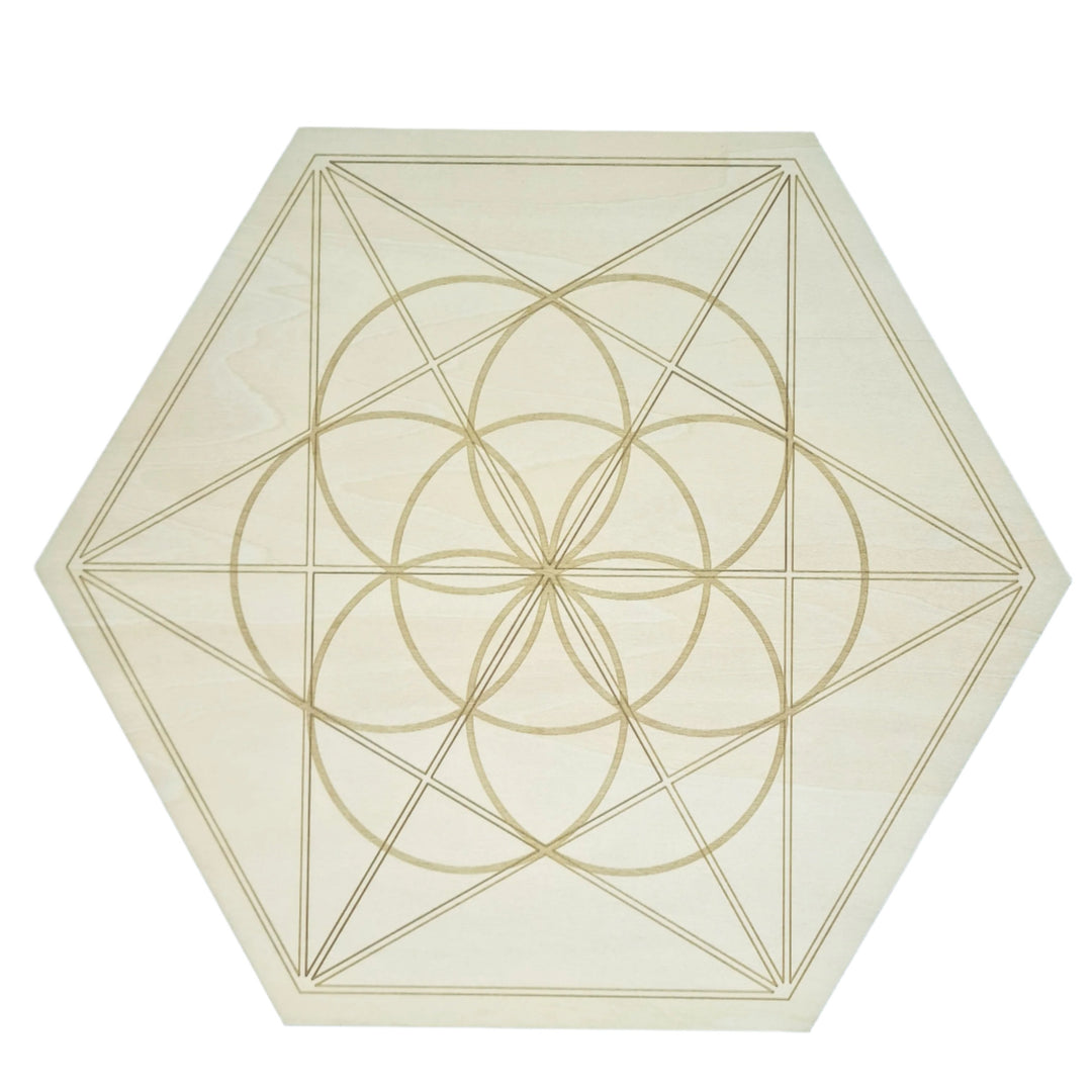 Crystal Grid - Seed of life with the Merkaba.