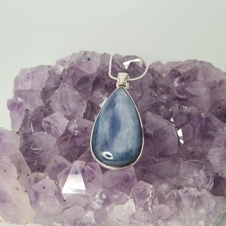 Blue Kyanite Pendant set in 925 Sterling Silver.
