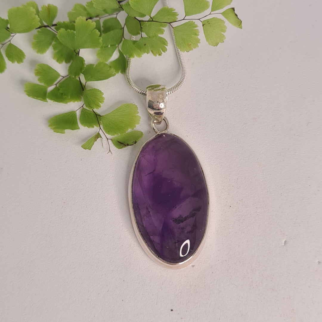 Amethyst Pendant set in 925 sterling silver.