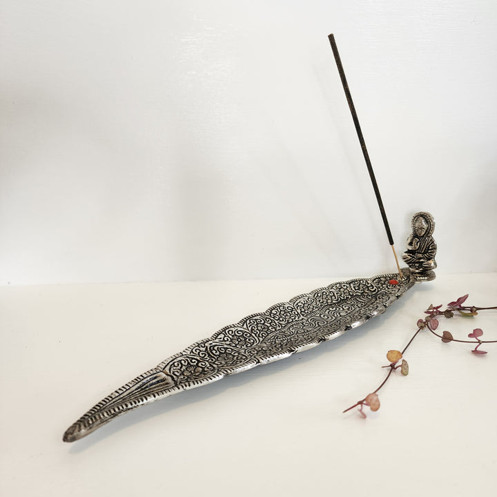 Incense Burner - Aluminium Leaf with Buddha