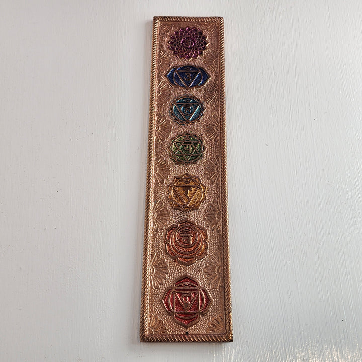 Incense Burner - Flat Ash Tray Copper Chakra
