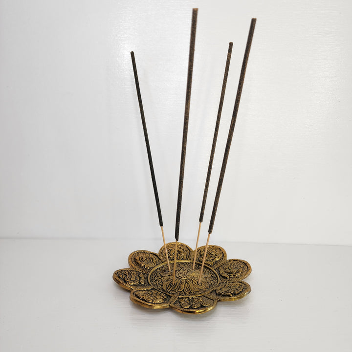 Incense Burner - 8 Auspicious Symbols Gold