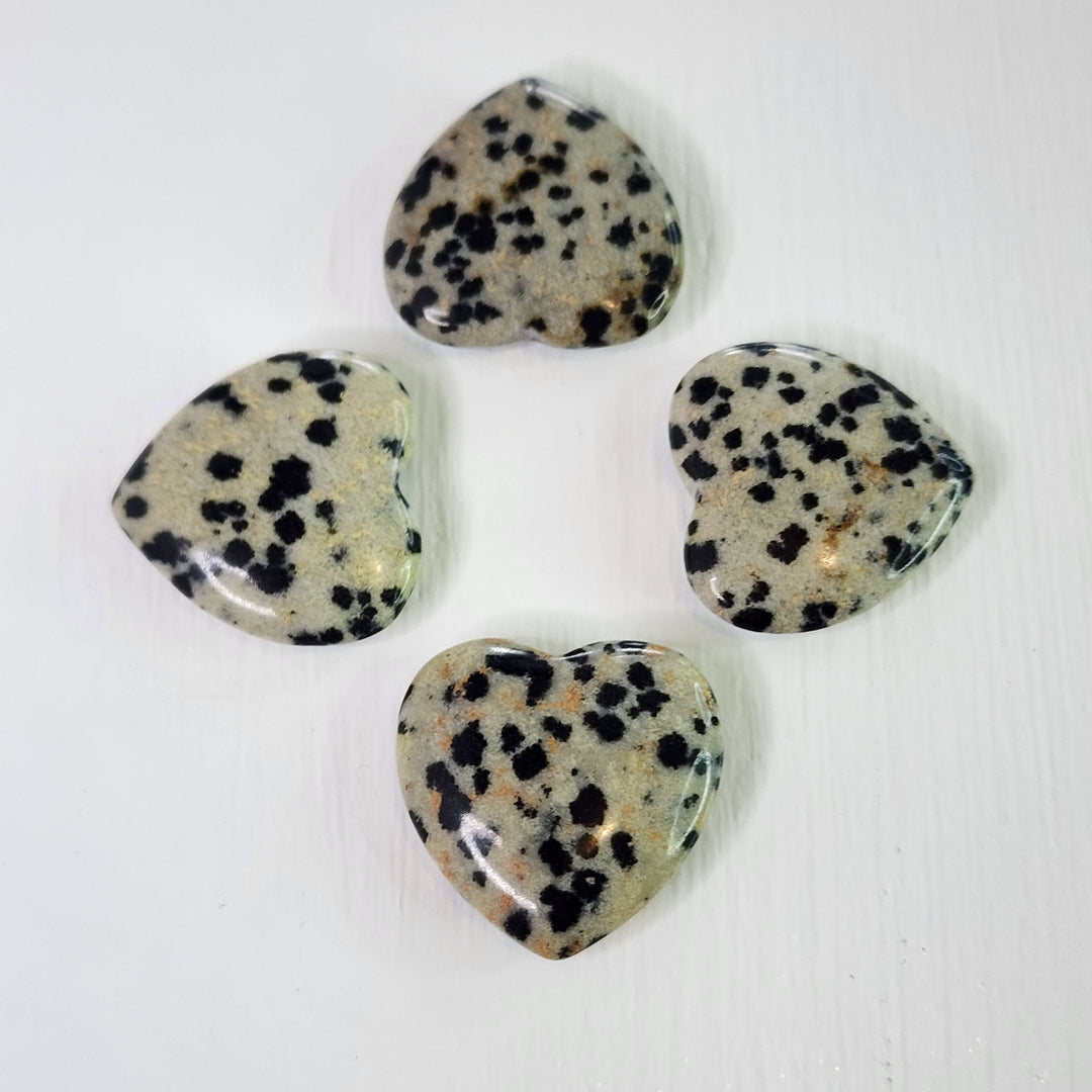 Dalmation Jasper - Heart 20mm - Mel'z Place