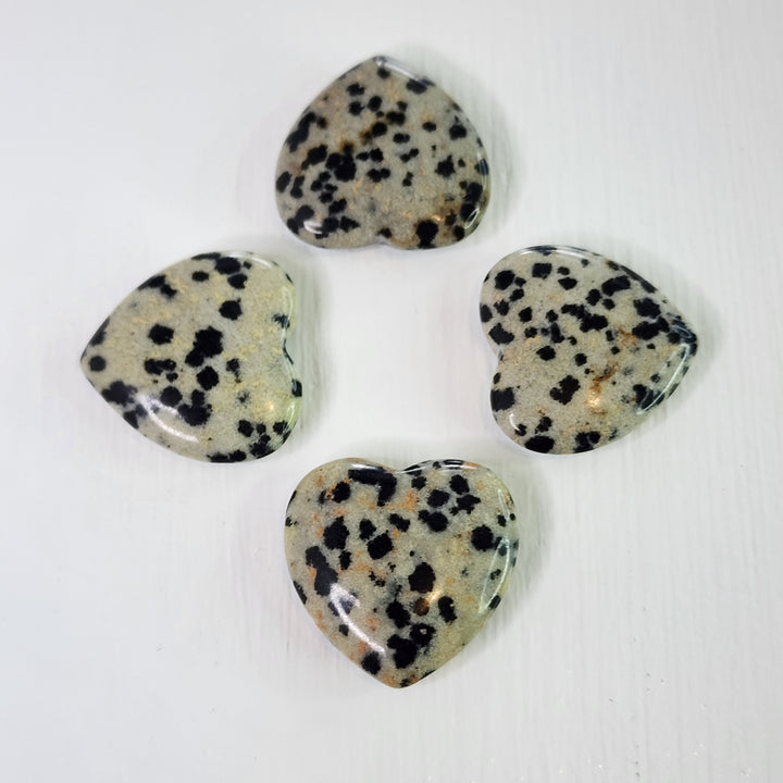 Dalmation Jasper - Heart 20mm - Mel'z Place