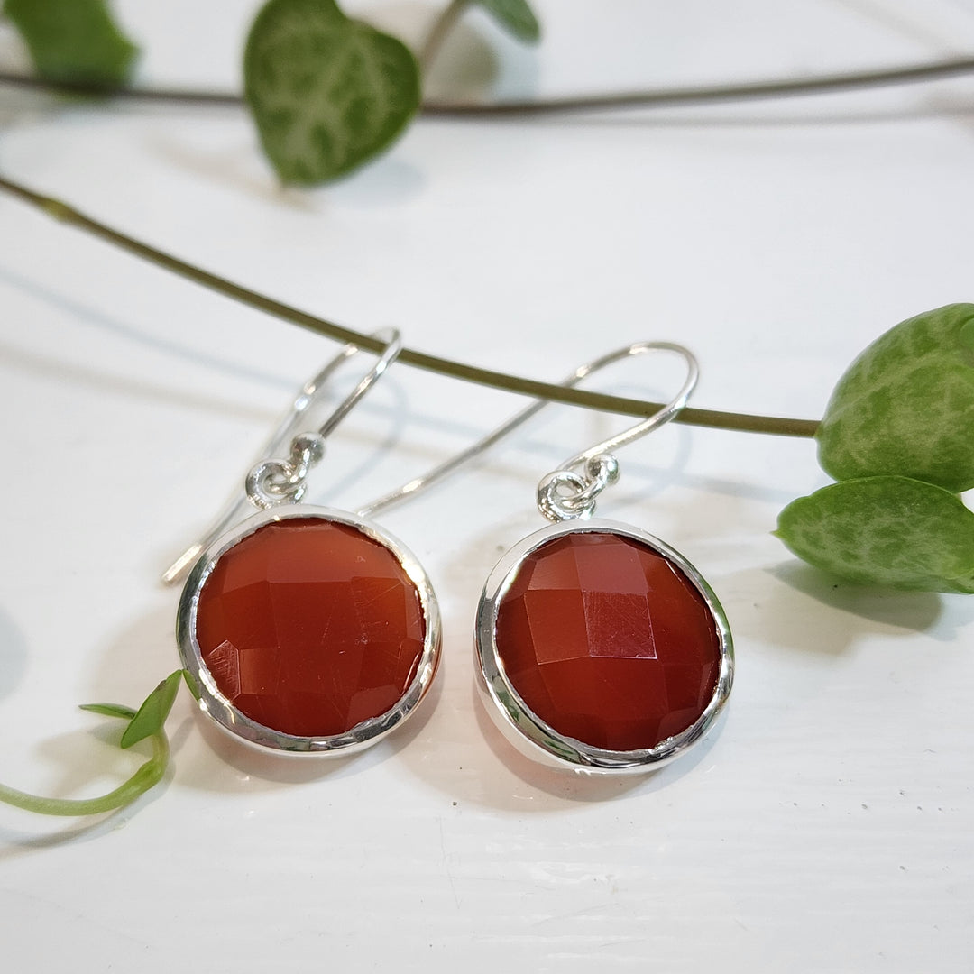 Red Onyx - Earrings