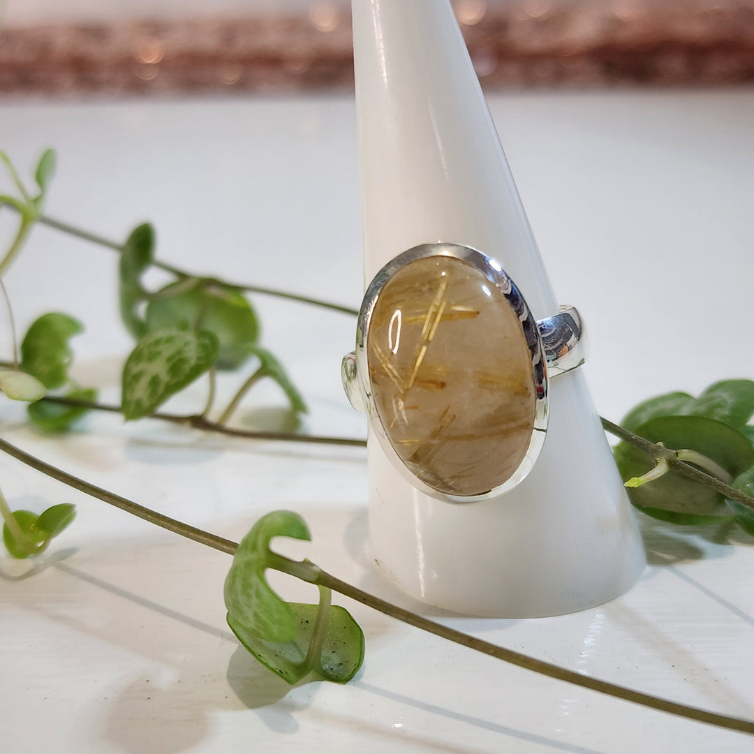 Golden Rutilated Quartz - Ring