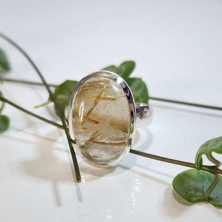 Golden Rutilated Quartz - Ring