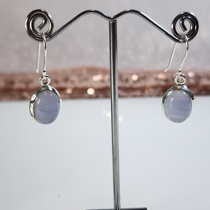 Agate Blue Lace - Earrings