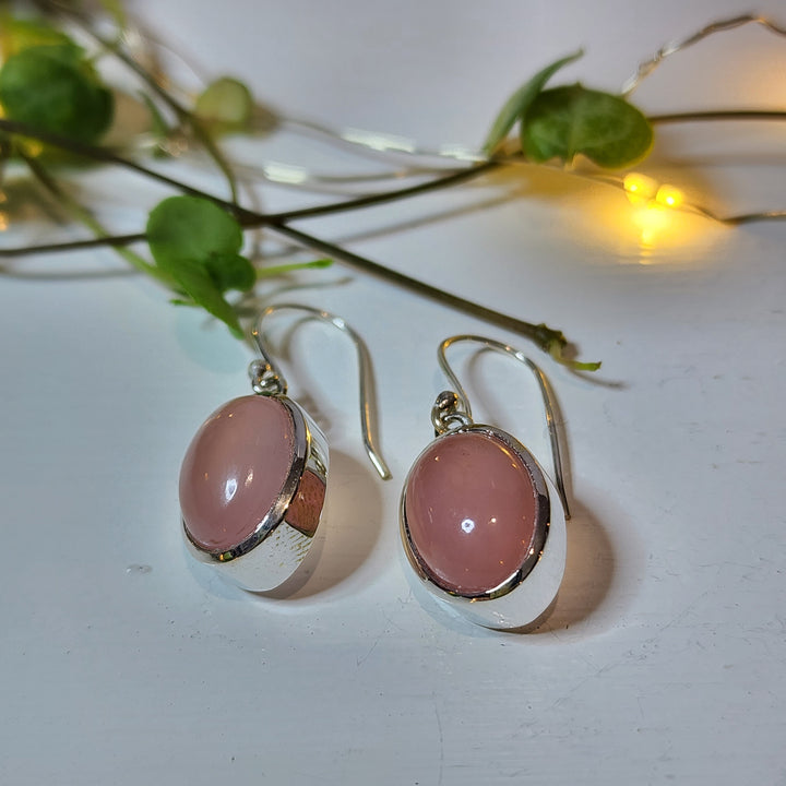 Pink Chalcedony - Earrings