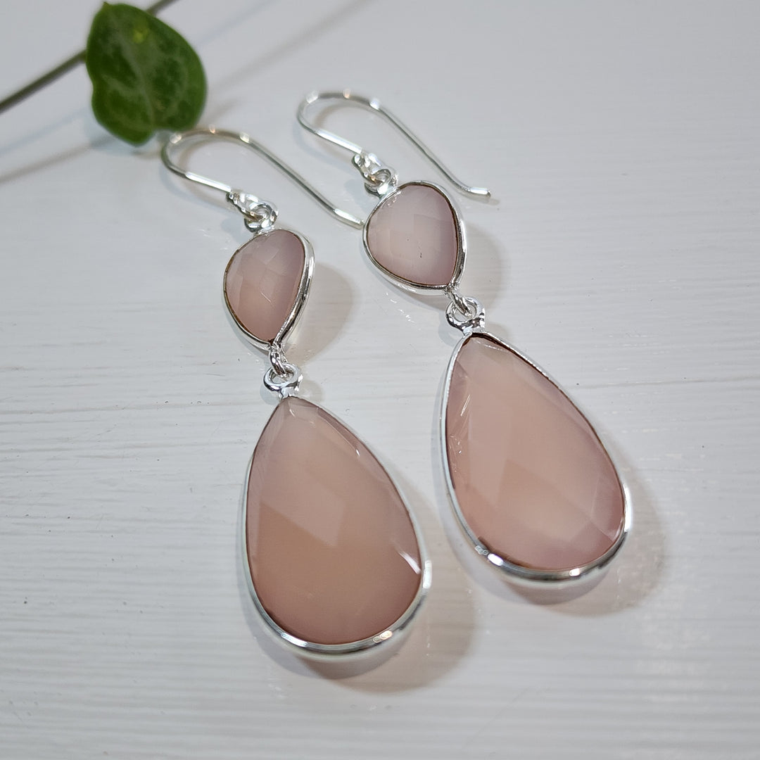 Chalcedony Pink - Earrings