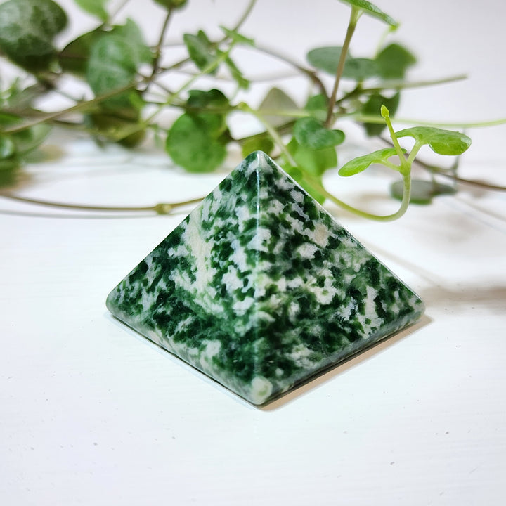 Green Spot Jade - Pyramid