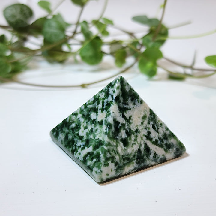 Green Spot Jade - Pyramid