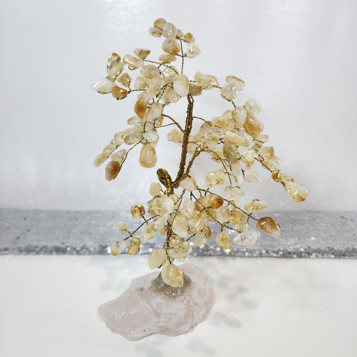 Citrine & Rose Quartz - Tree Large