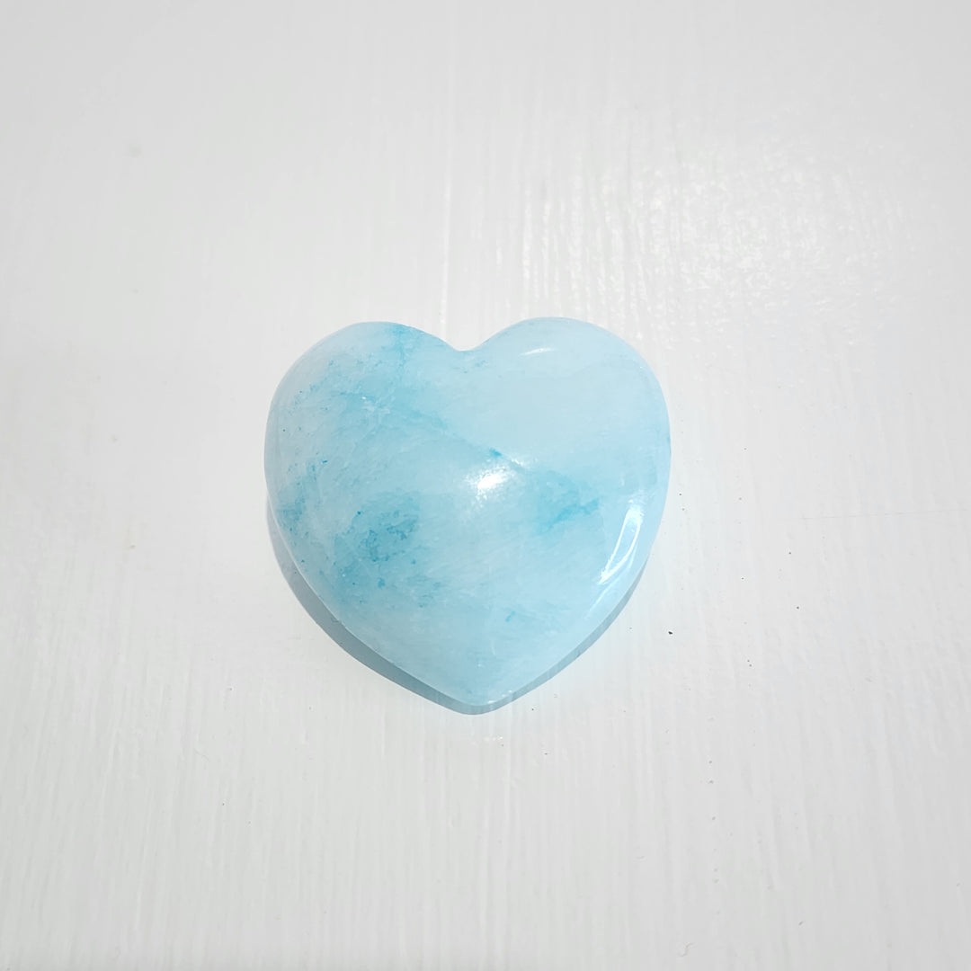 Blue Aragonite - Heart