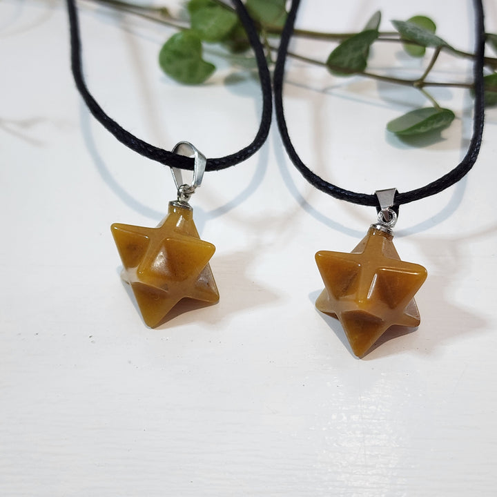 Yellow Jade - Merkabah Pendant