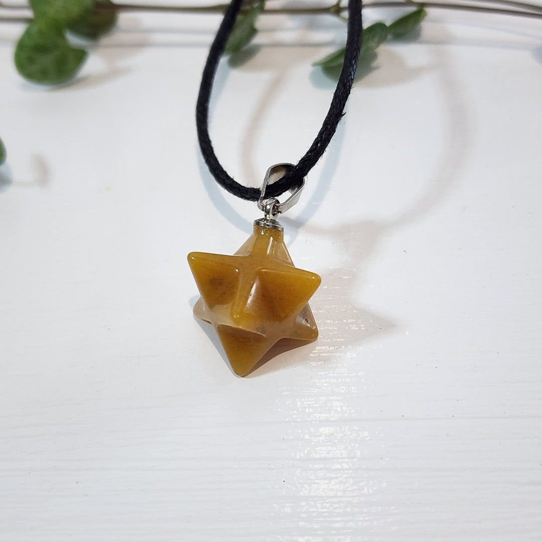 Yellow Jade - Merkabah Pendant