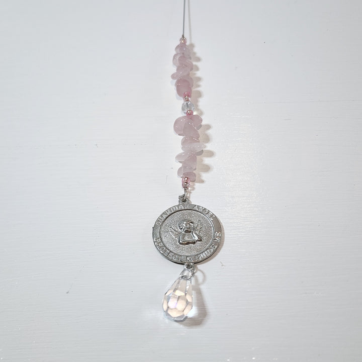 Sun Catchers - Rose Quartz Guardian Angel