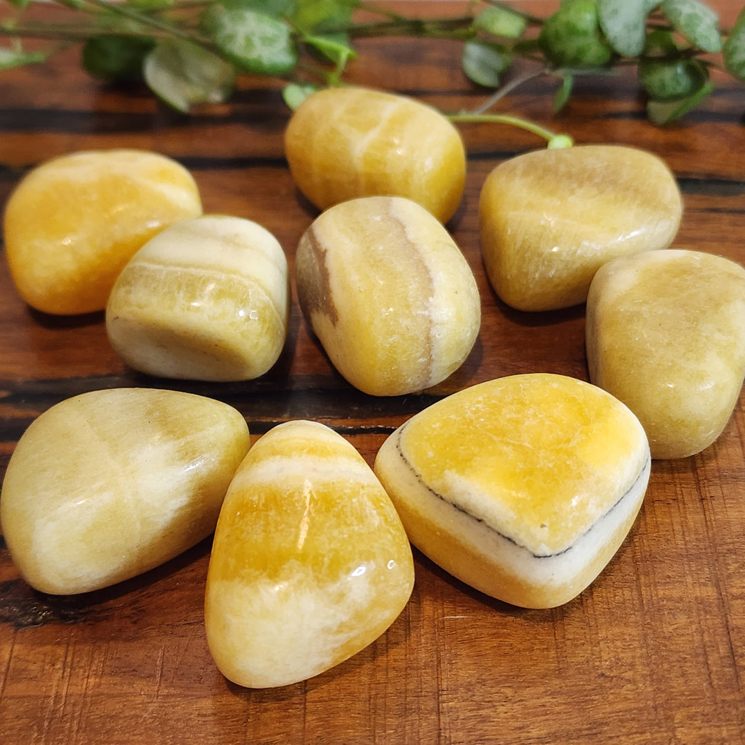 Yellow Aragonite - Tumbled