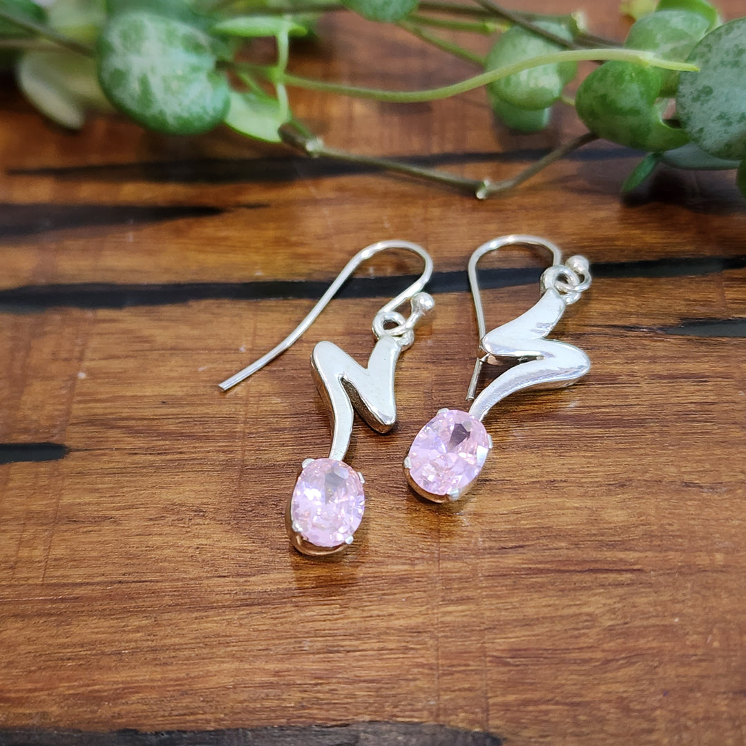 Pink Topaz - Earrings