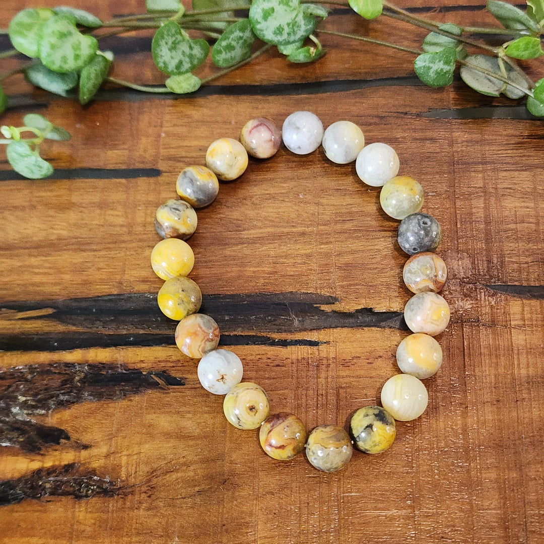 Yellow Crazy Lace Agate - Bracelet