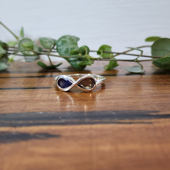 Amethyst & Smoky Quartz - Ring