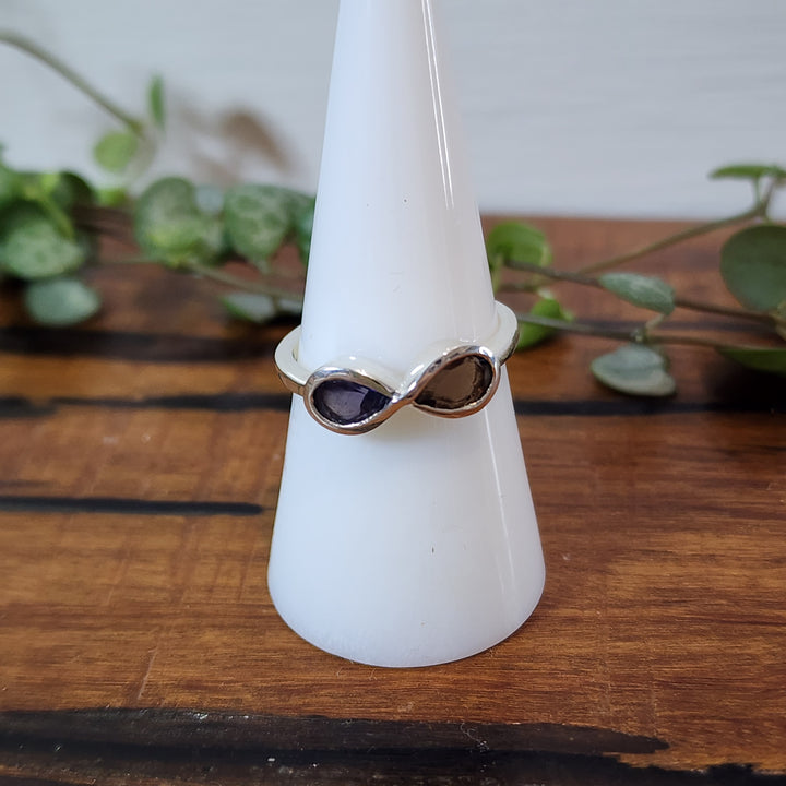 Amethyst & Smoky Quartz - Ring