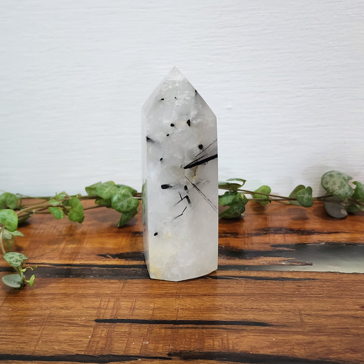 Black Tourmaline in Quartz Tower