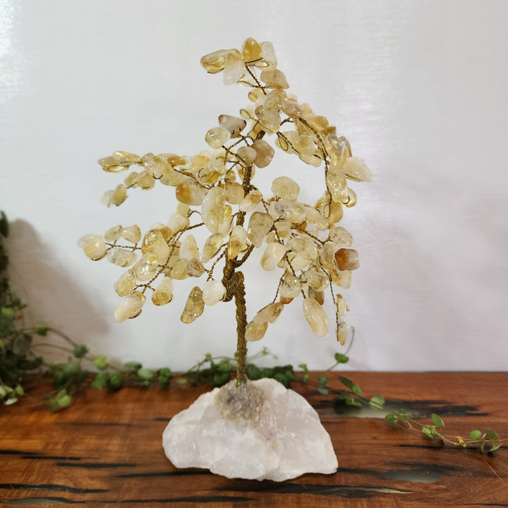 Citrine & Rose Quartz - Tree Large