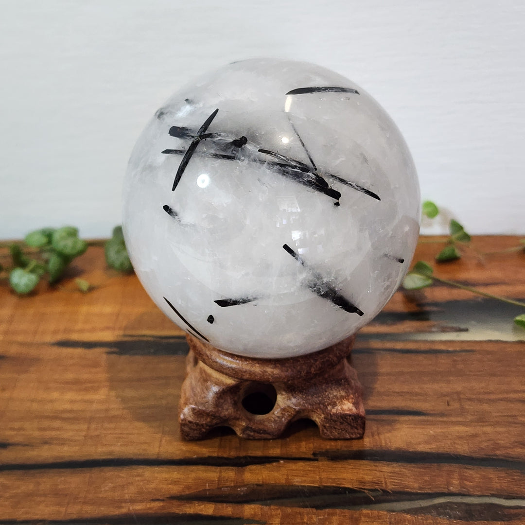 Black Tourmaline in Quartz - Sphere