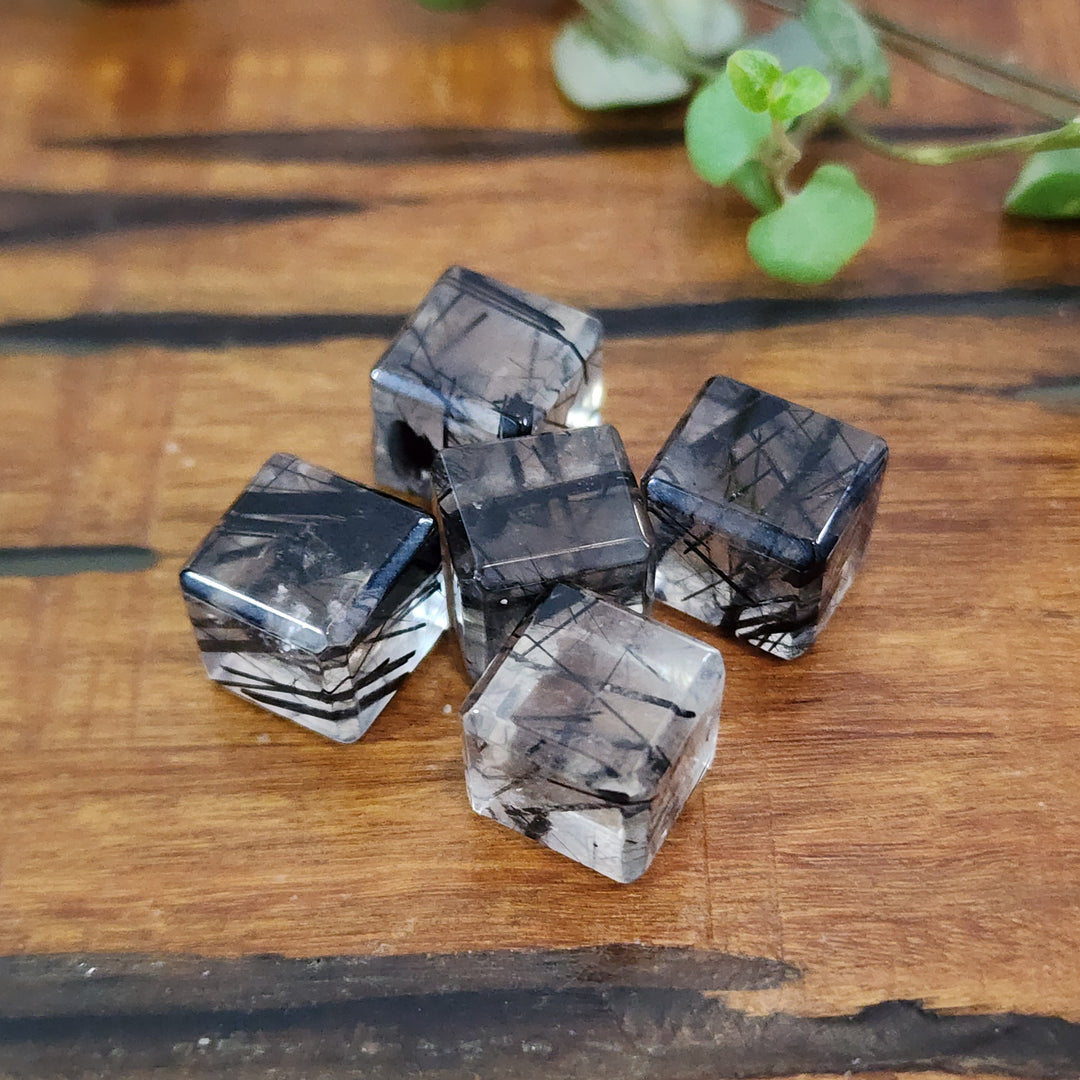 Black Tourmaline in Quartz - Cube