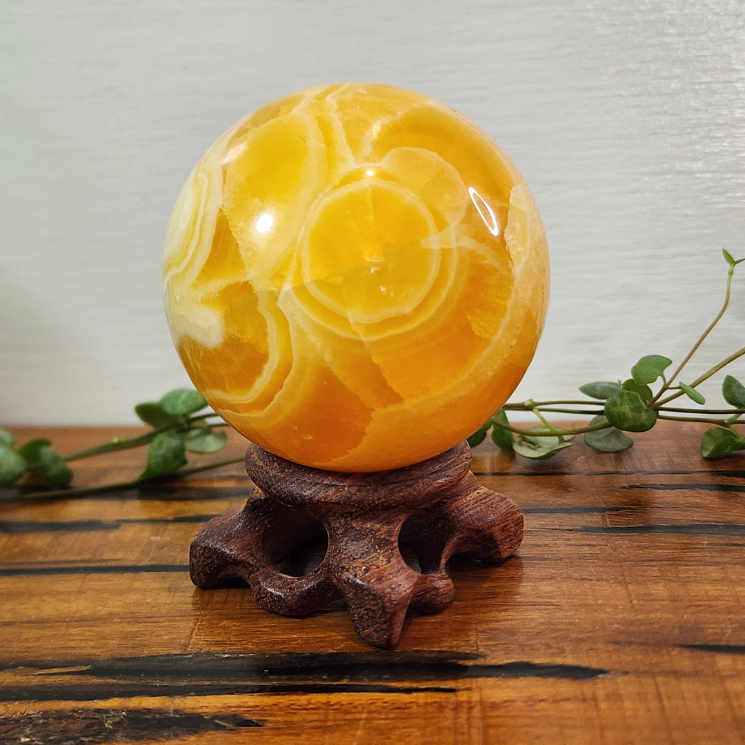 Orange Calcite - Sphere