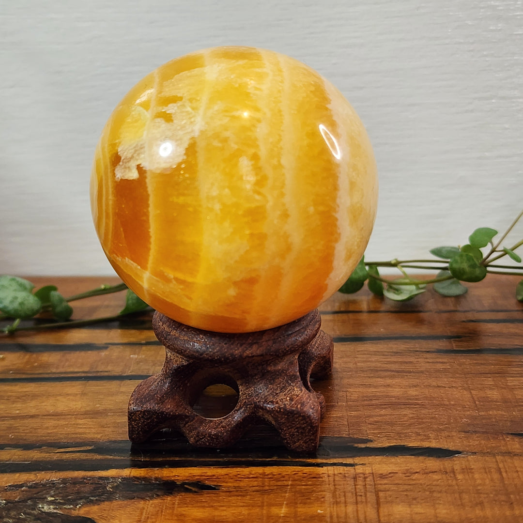 Orange Calcite - Sphere