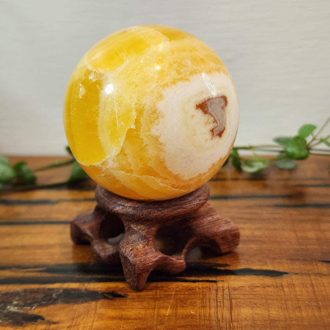 Orange Calcite - Sphere