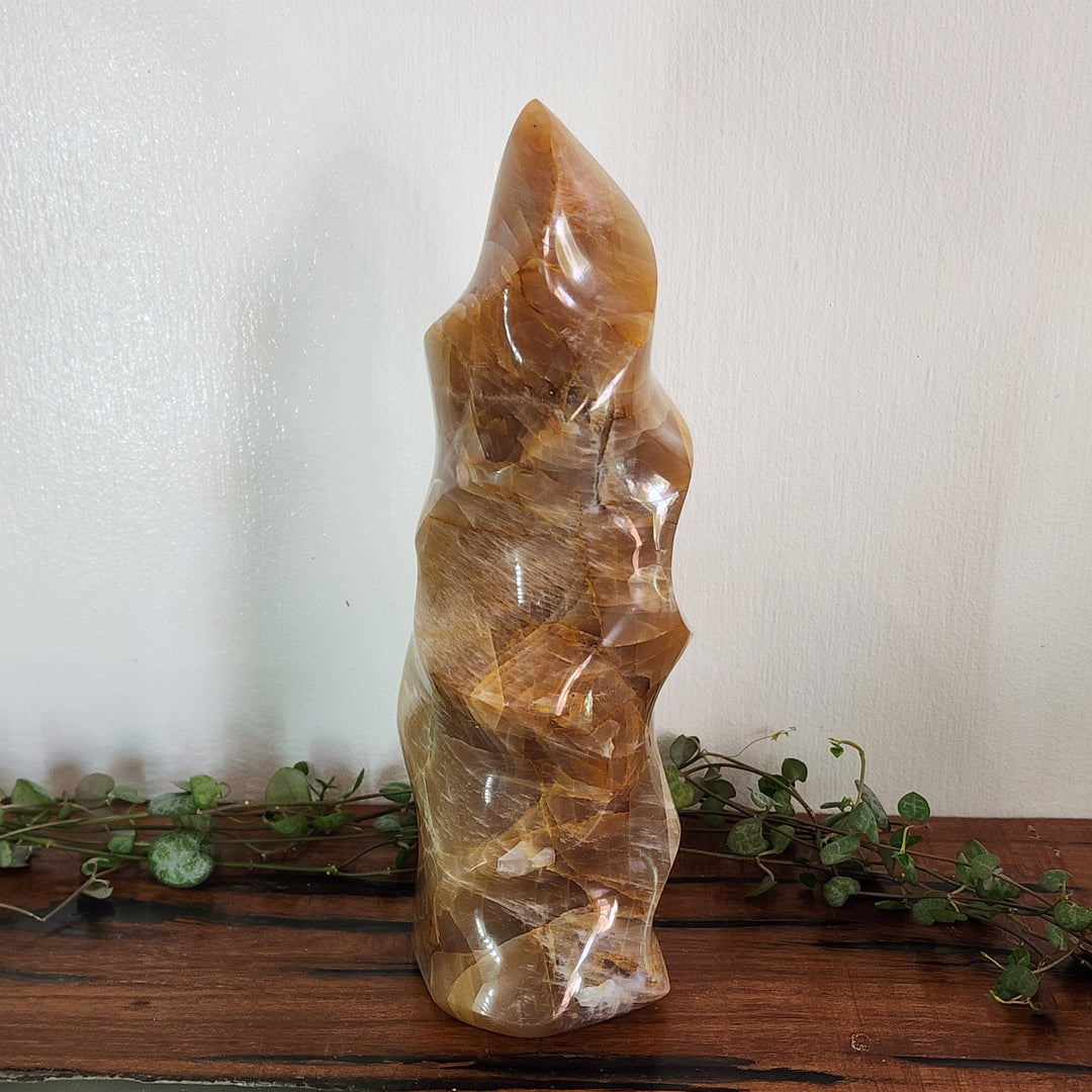 Peach Moonstone - Flames