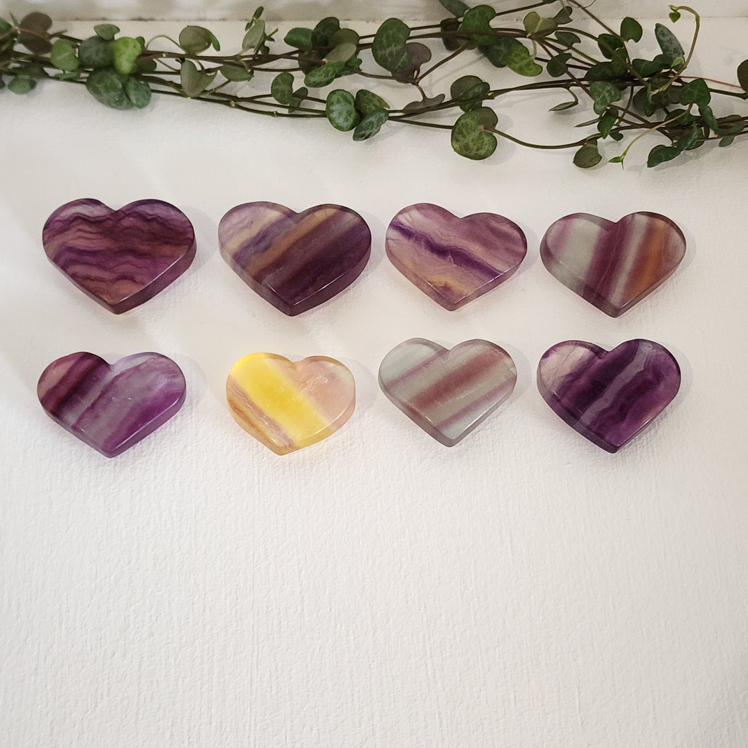 Rainbow Fluorite - Hearts
