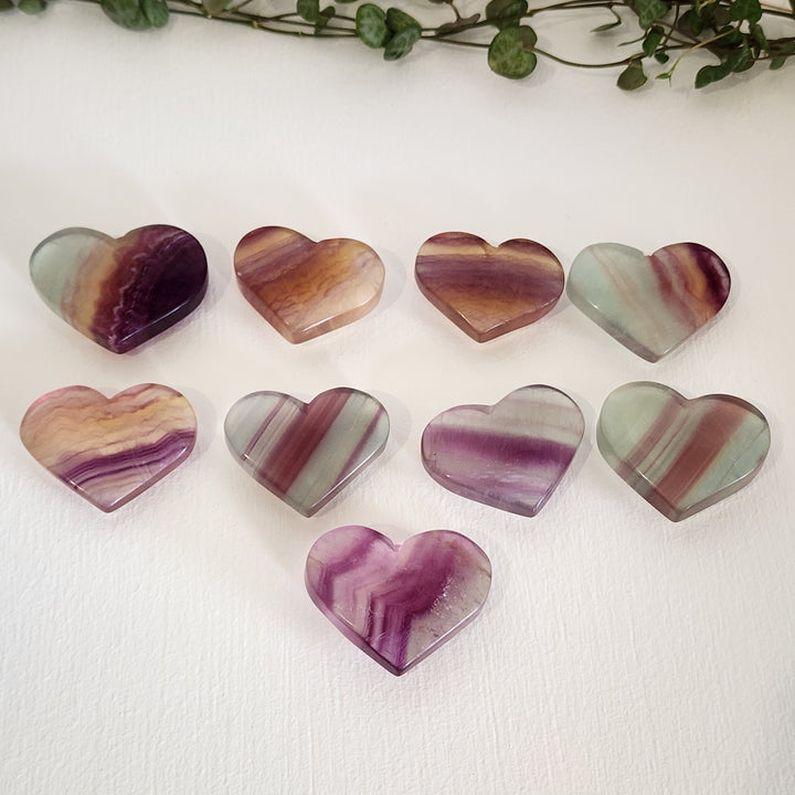 Rainbow Fluorite - Hearts