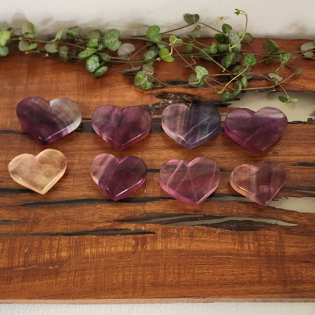 Rainbow Fluorite - Hearts