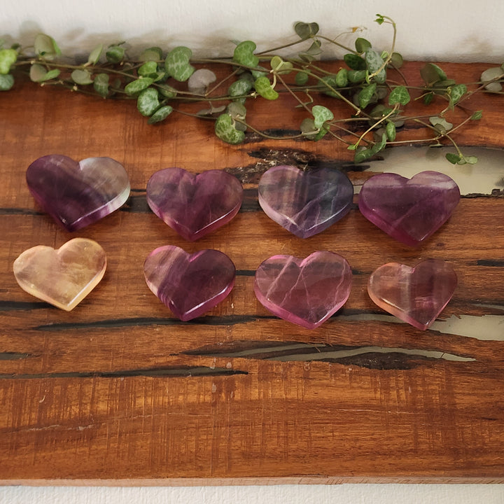 Rainbow Fluorite - Hearts