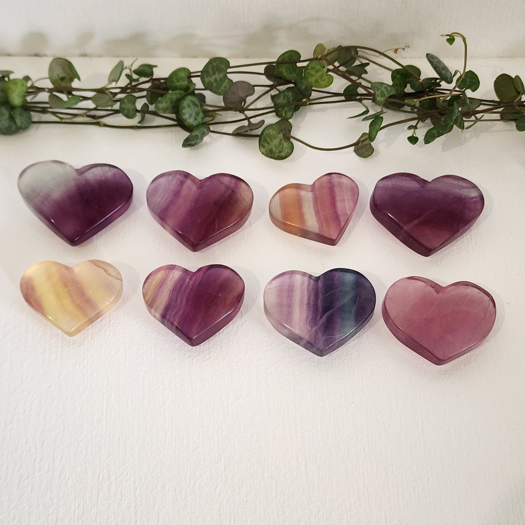Rainbow Fluorite - Hearts
