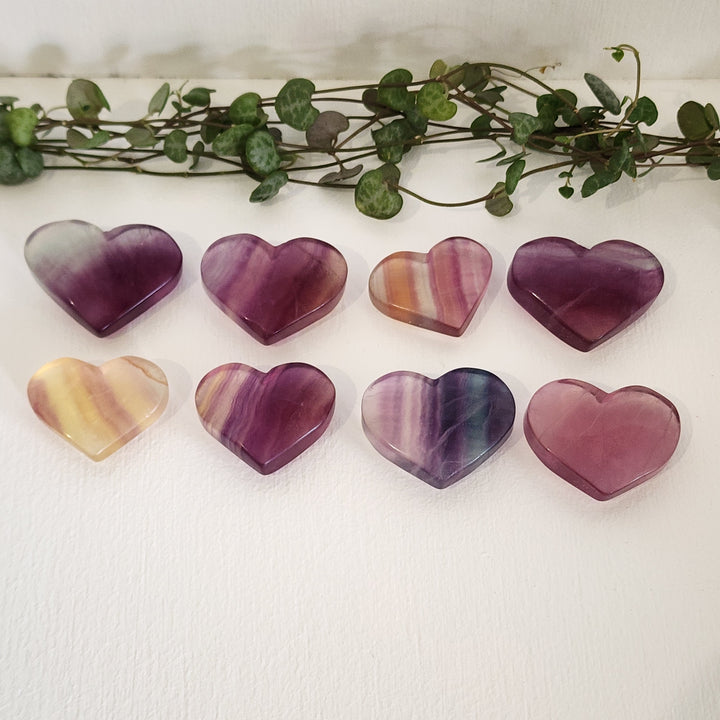 Rainbow Fluorite - Hearts