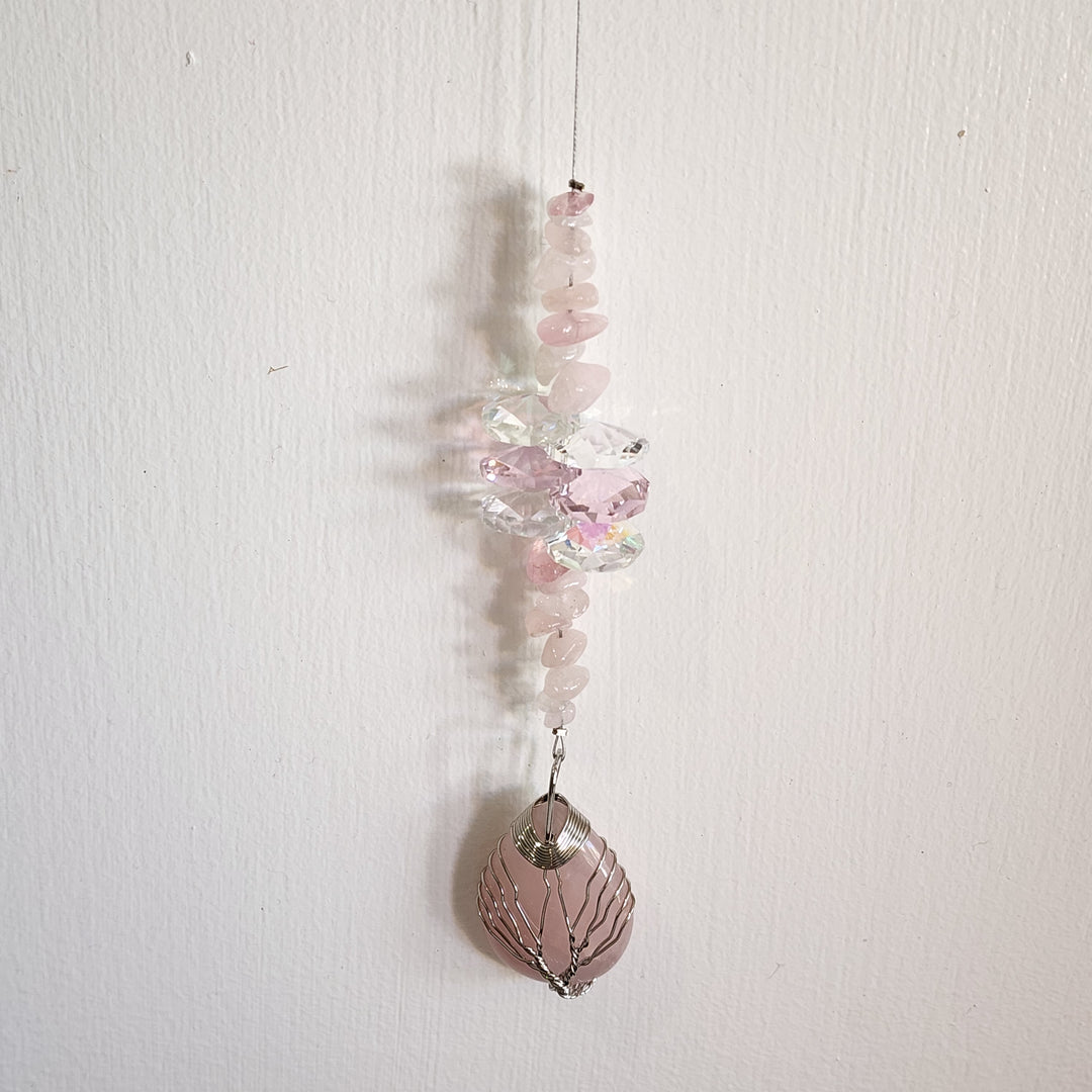 Sun Catchers - Rose Quartz Tree of Life