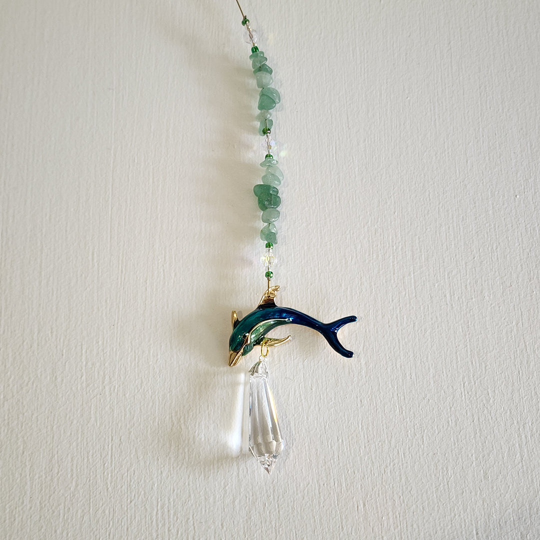 Sun Catchers - Green Aventurine Dolphin