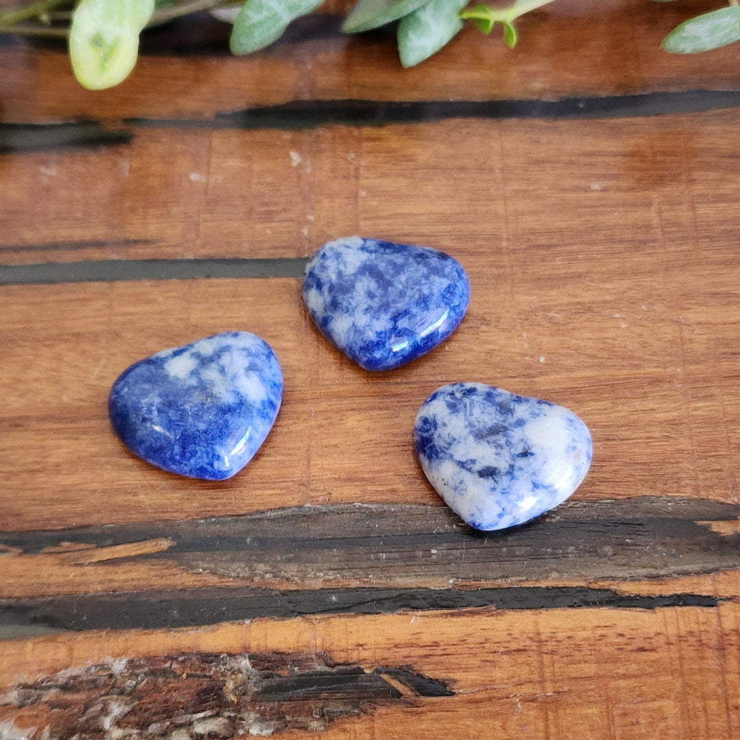 Blue Spot Jasper - Hearts 20mm