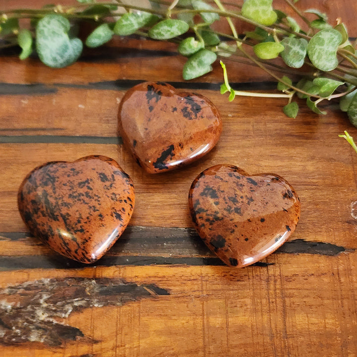 Mahogany Obsidian - Hearts 30mm