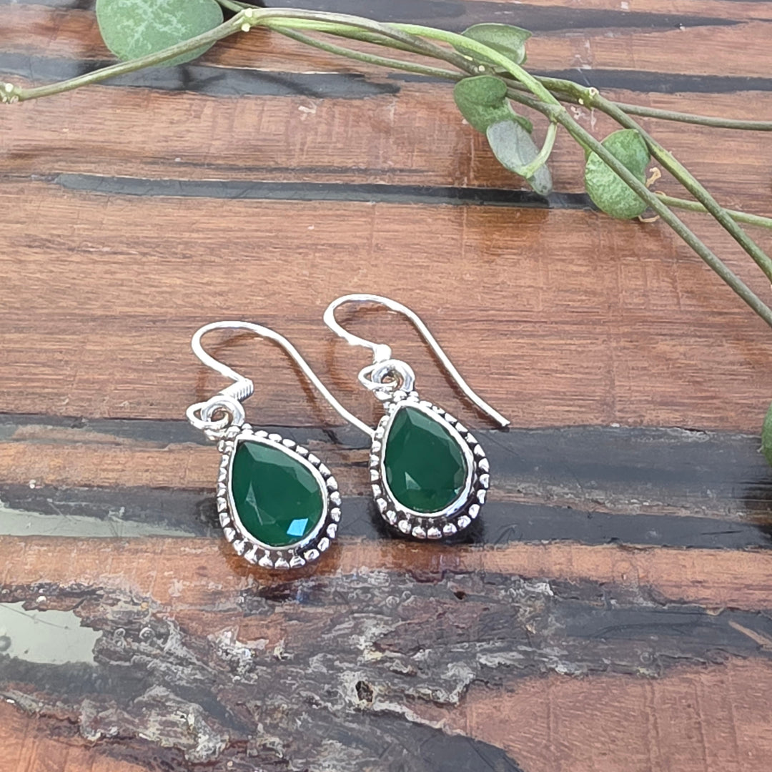 Green Onyx - Earrings