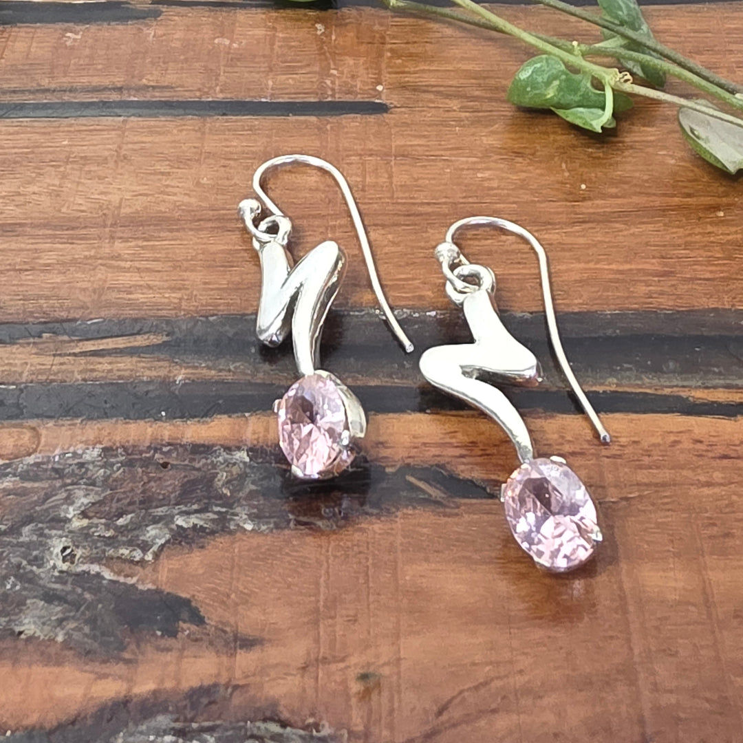 Pink Topaz - Earrings